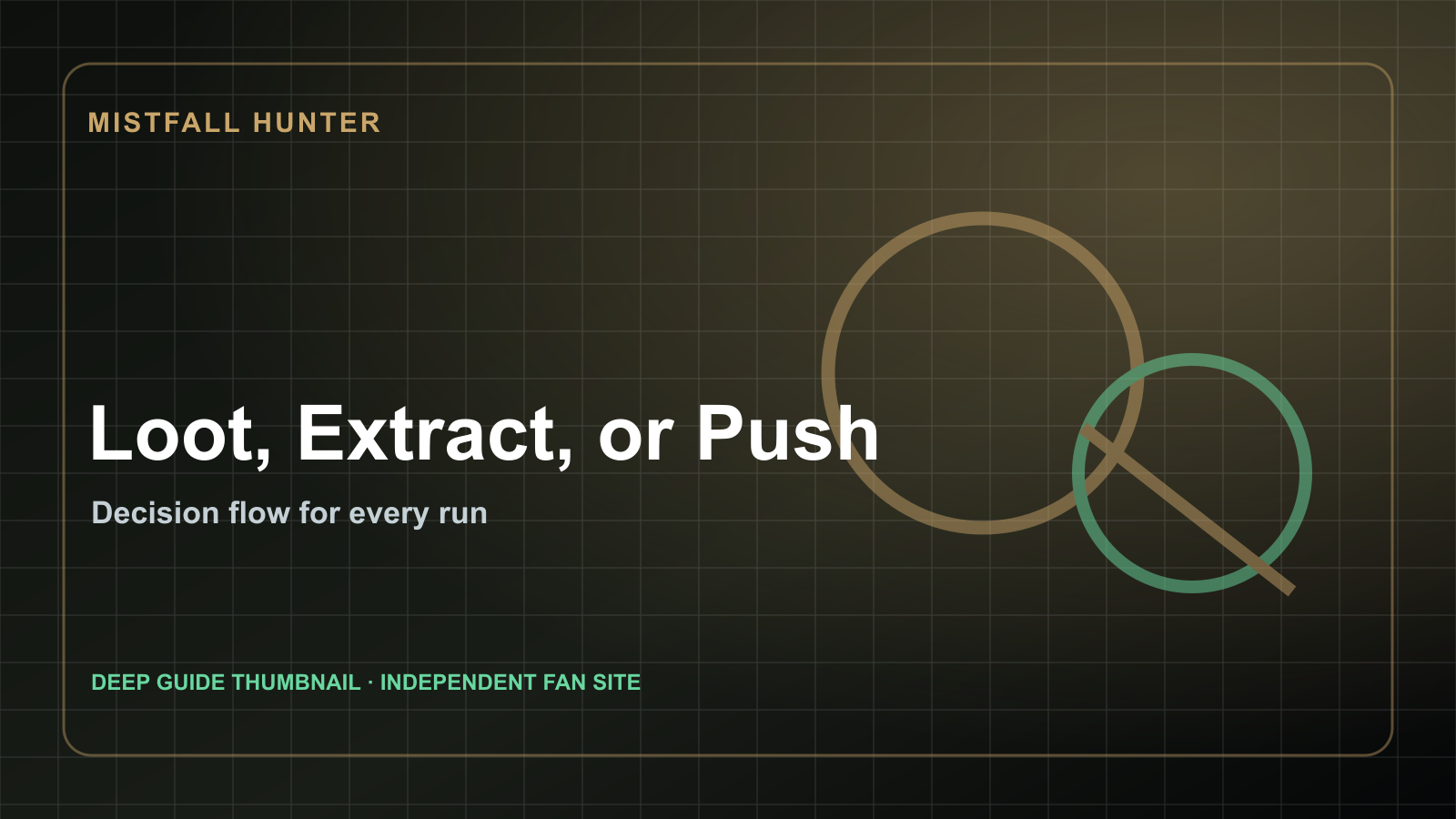 Loot, Extract, or Push: Mistfall Hunter Decision Flowchart route guide artwork